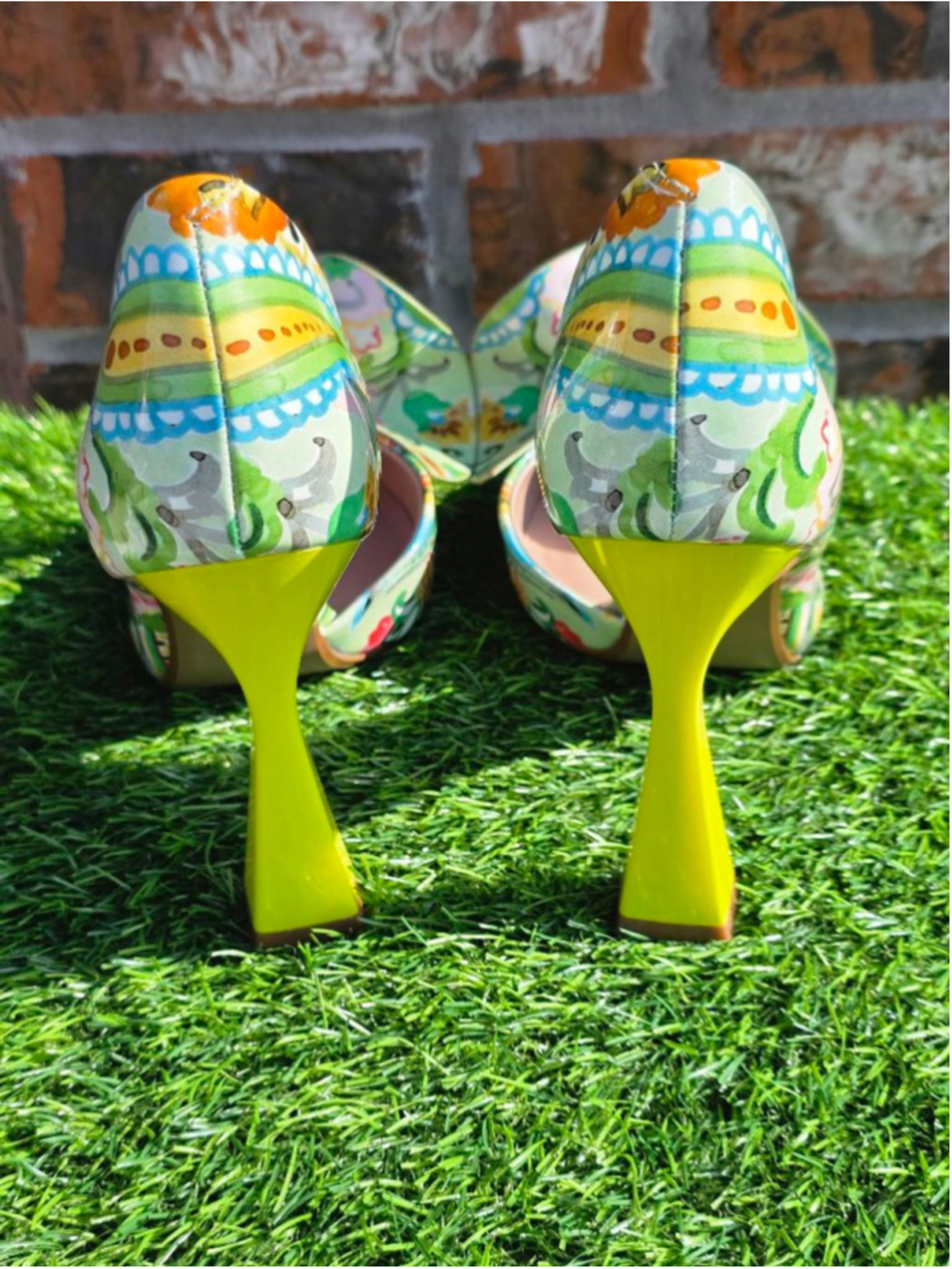 Betsey Johnson Nobble-P Paisley Multi D'Orsay Pumps Women’s size 9.5M - Picture 5 of 8